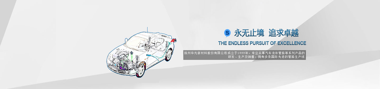 扬州华光新材料股份有限公司 专业生产研发轿车塑料加油管、金属加油管、轿车尼龙管、新能源汽车冷却管